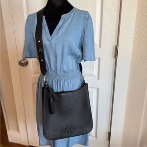 Tory Burch Black Crossbody Bag with Minimalist Design